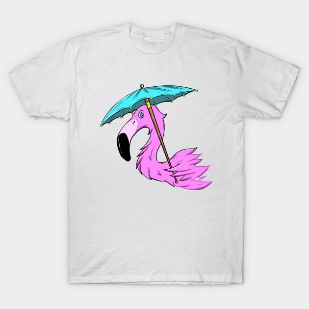 Umbrella Flamingo T-Shirt by Tom2311Tom